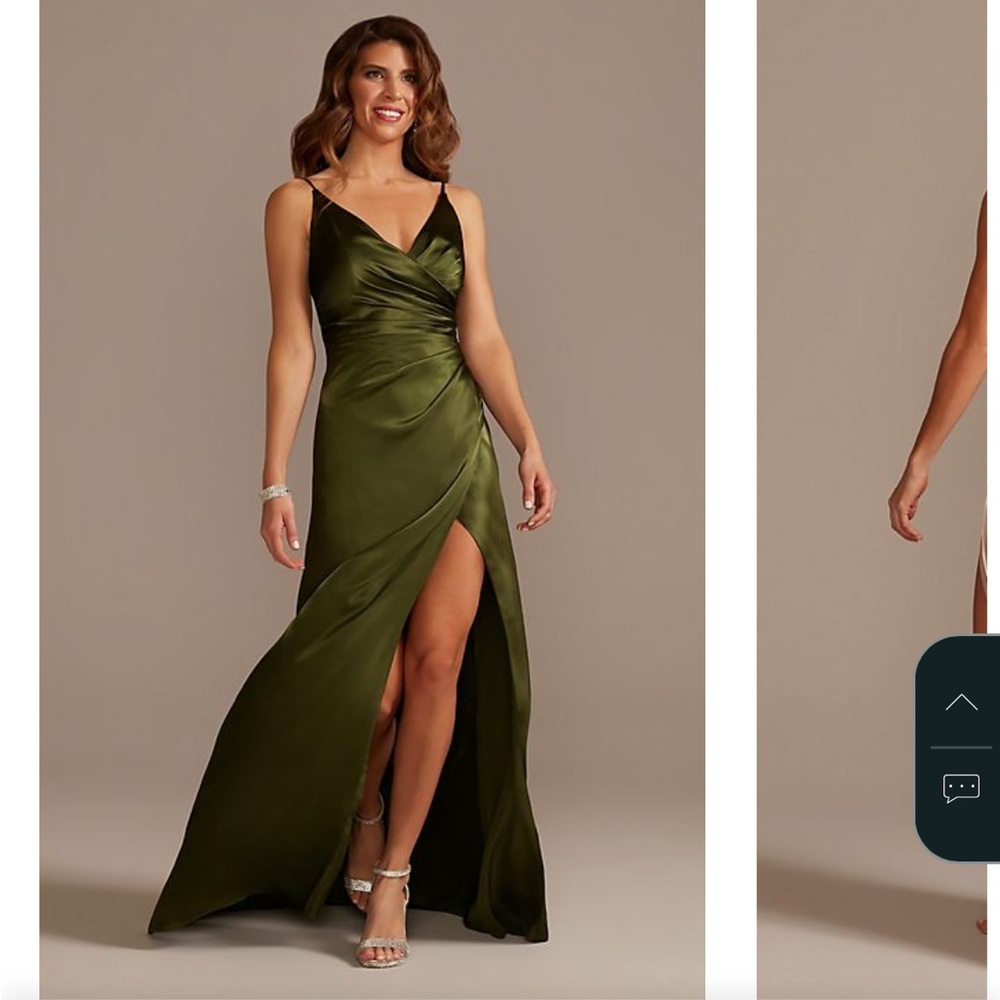 Bridesmaid dress - martini olive. Galina Signature collection from David’s